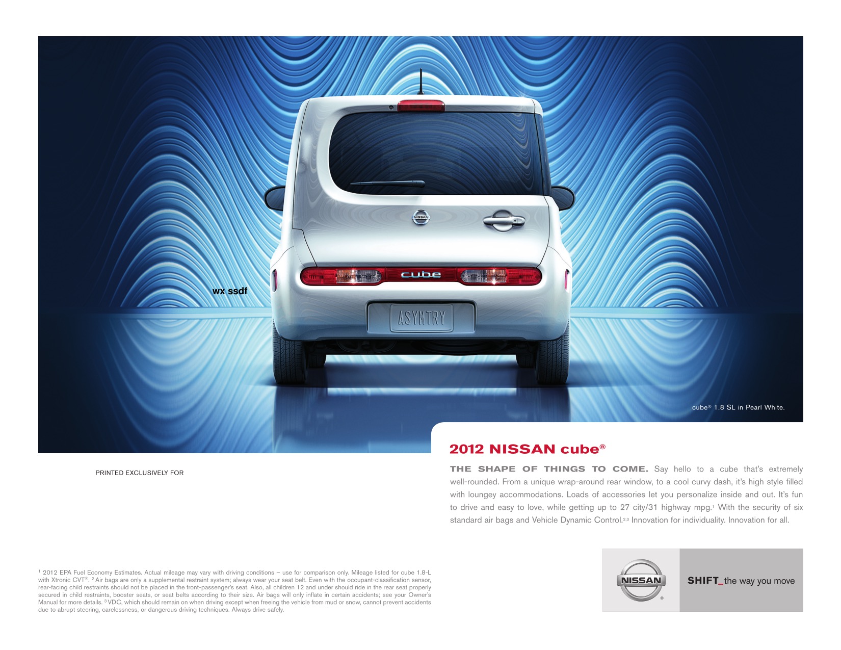2012 Nissan Cube Brochure